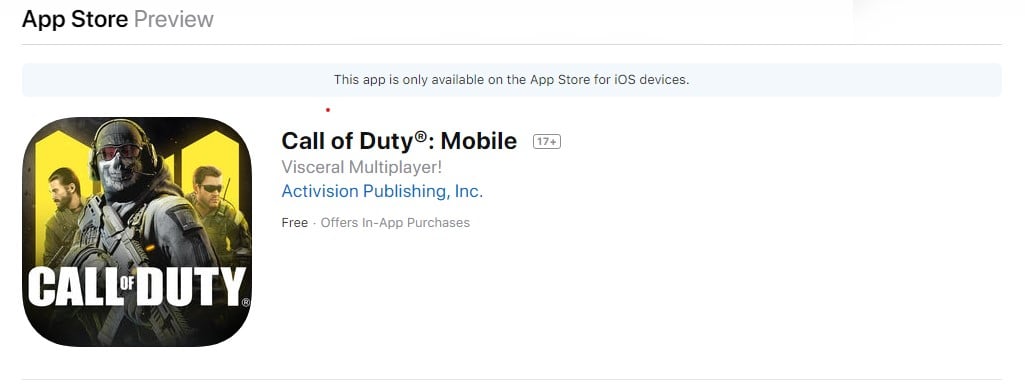 Call of Duty Mobile iOS Version Launched on App Store Full Game Free Download