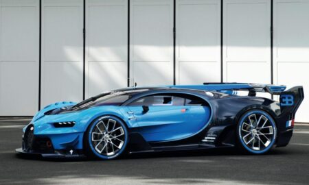 bugatti vision gt sport car pictured in the forthcoming gran turismo sport