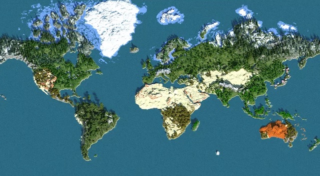 Mini Earth Map in Best Minecraft Maps