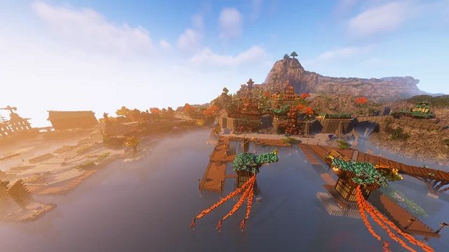 Liyue Harbour from Genshin Impact in Best Minecraft Maps