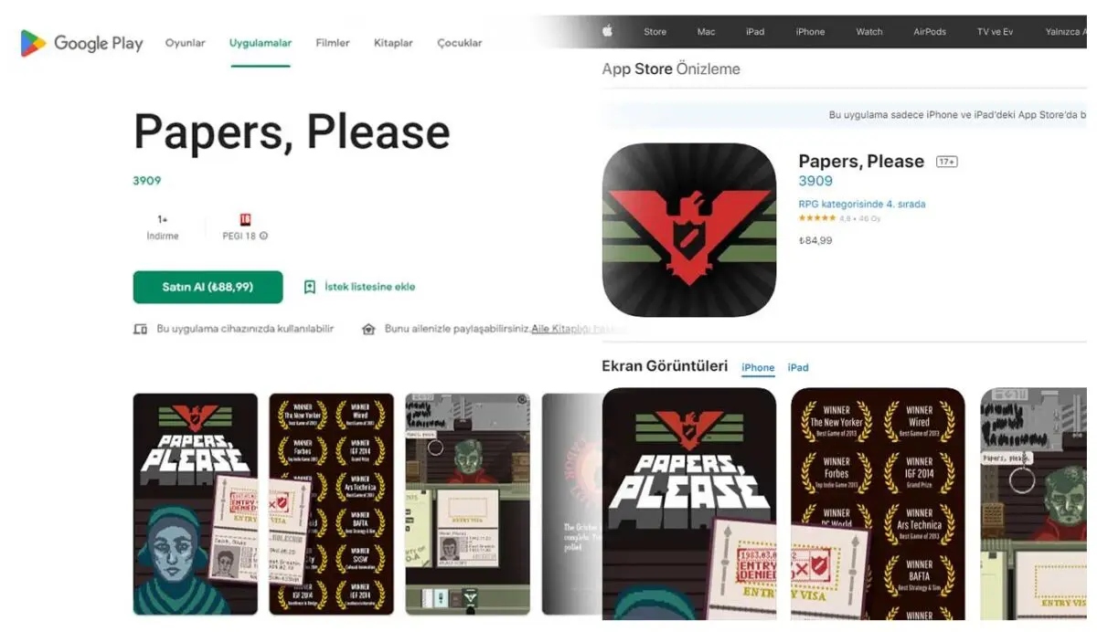 Papers, Please na App Store